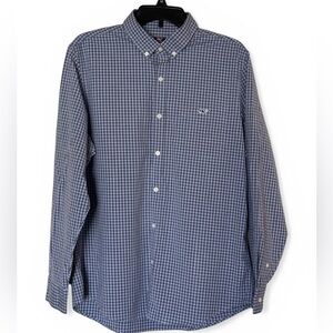 Vineyard Vines Blue Gingham Button-Down Shirt